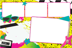 Fotobox Druckvorlage 80sParty – Kategorie Party