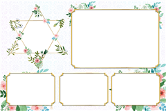 Fotobox Druckvorlage Floral Star – Kategorie Spaß